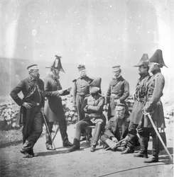 Luitenant-generaal Sir George Brown G.C.B en officieren van zijn staf, ca. 1855
